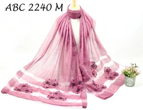 All Available Embroidered Pink Designer Hijabs