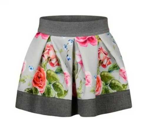 Various Colors Available Flower Print Kids Skirt