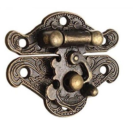 Metal Clasp - Metal, 40x30 mm, Antique Polish | Sturdy, Strong, Convenient Installation for Boxes and Albums