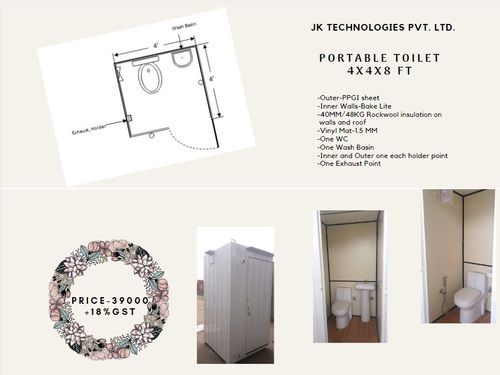 Portable Toilet 4x4x8 Ft