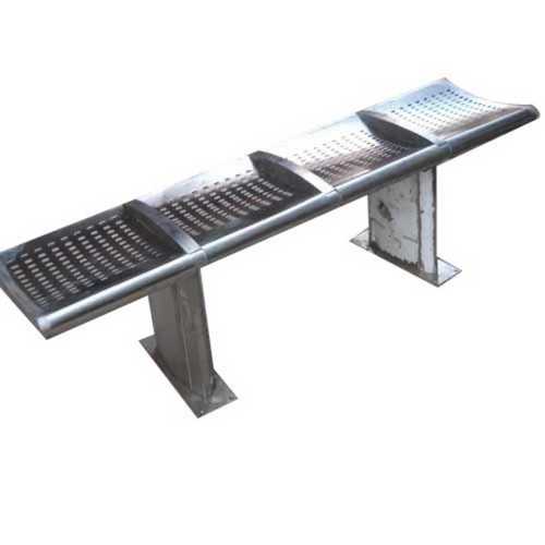 Machine Made Stainless Steel Silver Bench