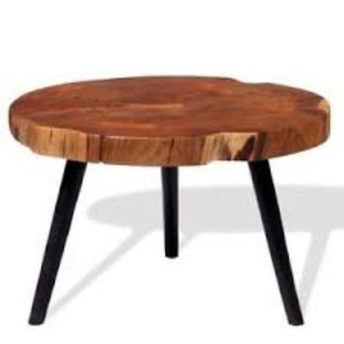 Classic solid Wood and Metal Base Coffee Table