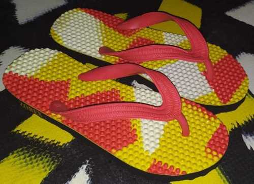 Multi Color Dot Printed Rubber Slipper