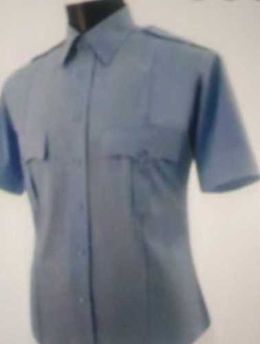 Blue Plain Security Guard Shirt