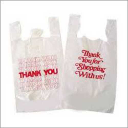 White Printed Plastic Poly Bags