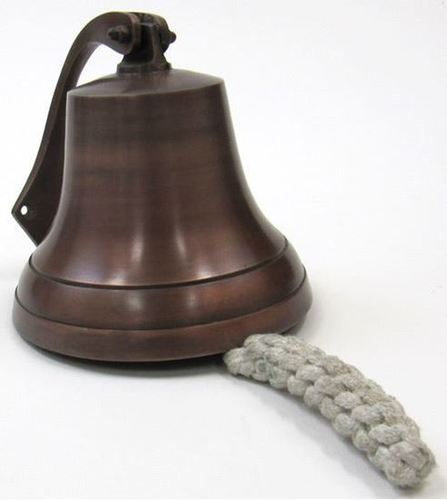 Bronze Aluminum Antique Copper Ship Bell Med