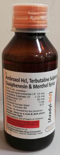 Ambroxol Hydrochloride Terbutaline Sulphate Guaiphenesin Menthol Syrup