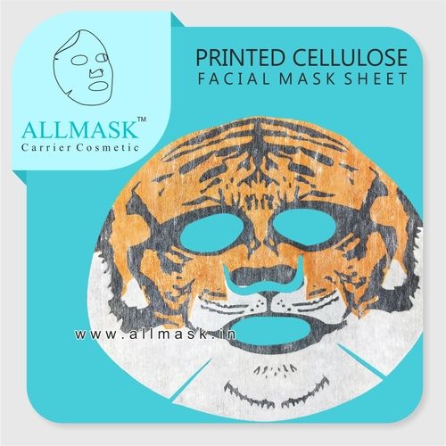 Viscose, Cellulose Tiger Printed Facial Mask Sheet - ODM/OEM