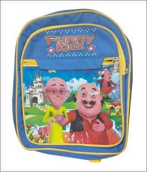 Blue Kids Side Bottle Pocket School Bag