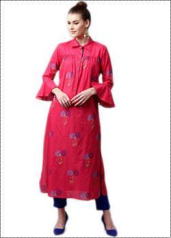 Pink Printed Pathani Ladies Kurta