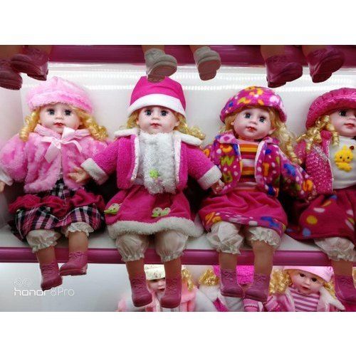 Red And Pink Plastic Doll For Gifting