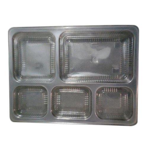 Rectangle 5 Compartment Food Plate