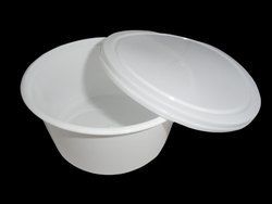 Transparent White Round Plastic Bowls