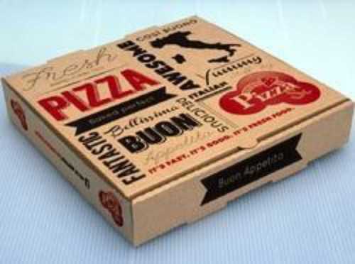 Brown Corrugated Pizza Printed Box