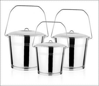 Mirror Polished Lid Bucket With Cover