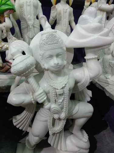 White Marble Hanuman Statue