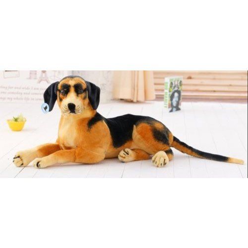 Synthetic Fiber Brown Dog Stuffed Toy