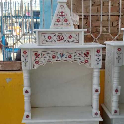 Crafted White Marble Temple Size: Multiple