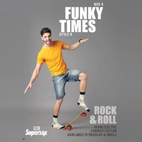 Funky Times Seamless Toe Socks Age Group: Adult