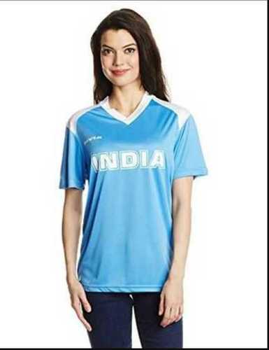 Nivia India Club Small Sky Blue Girls T Shirt Size: Extra Small