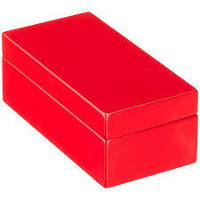 Rectangular Red Shoe Box