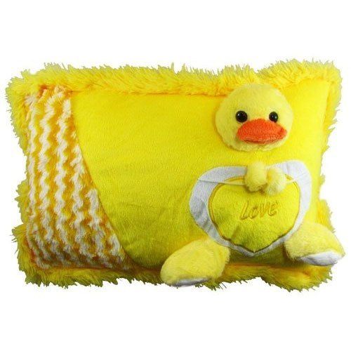 Polyester Yellow Stuffed Pillow For Baby