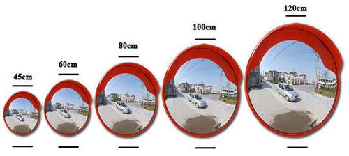 Trigonal Traffic Sign Circular Convex Mirror