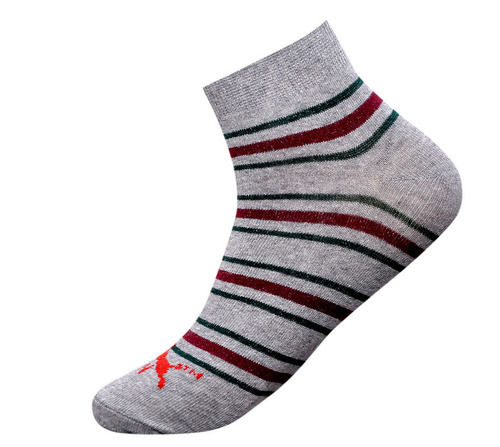 Light Grey Mens Ankle Casual Socks Age Group: Adult