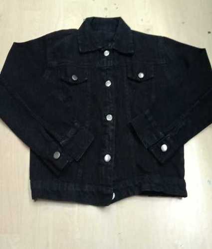 Mens Black Denim Full Sleeves Jacket