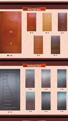 Brown Wooden Polished Membrane Door