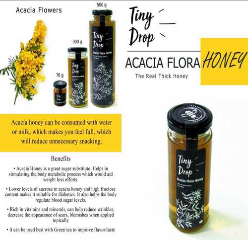 Acacia Flower Tiny Drop Honey (The Real Thick Honey), 70G, 300G, 500G Grade: A-Grade