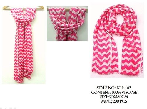 Printed Pink Scarf Barabanki