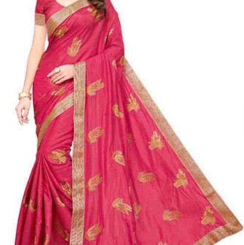 Any Cotton Silk Pink Sarees