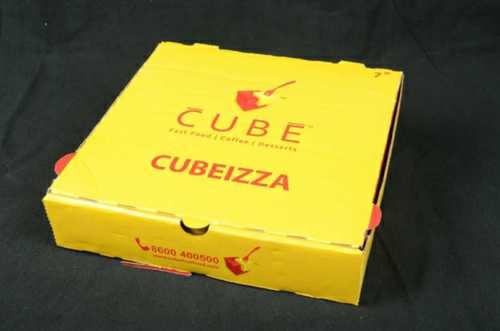 Yellow Heat Resistant Pizza Packing Printed Box