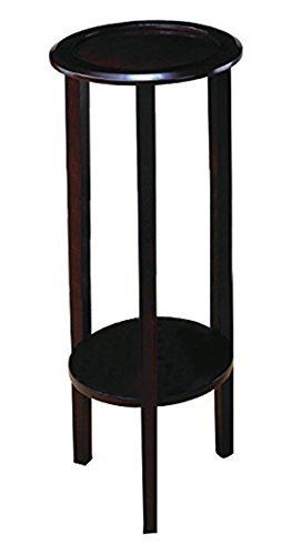 Round Plant Stand Table with Bottom Shelf