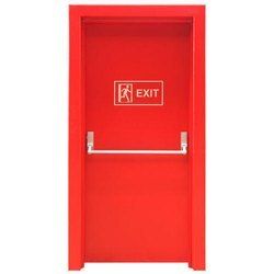 Red Fire Resistant Steel Door