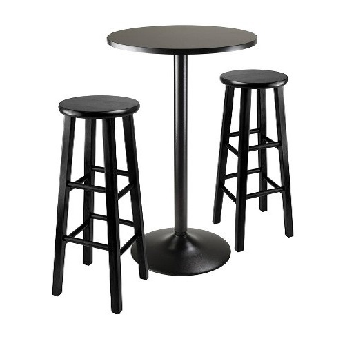 Modern Iron Bar Table and Stool Set