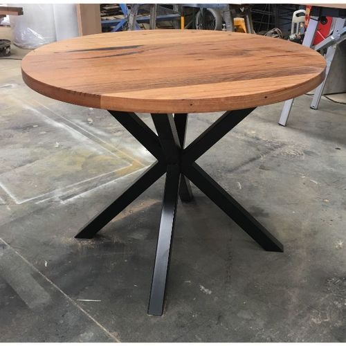 Modern Solid Wood and Iron Coffee Table