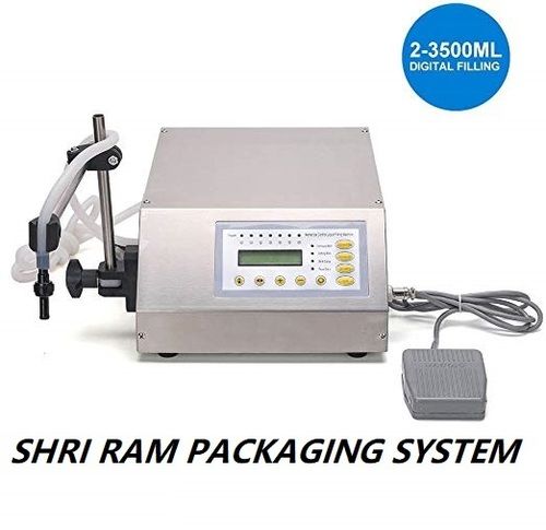 Silver Single Chip Controlled Digital Liquid Filling Machine