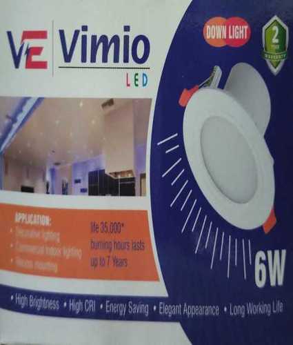 White Vimio 6 Watt Concealed Downlight