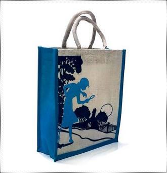 Printed Jute Shopping Bag