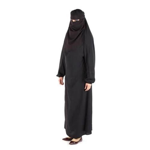 Black Color Ladies Burkha Without Printed Gender: Women