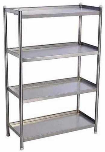 Silver 4 Tier Stainless Steel Rack