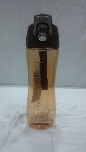 Brown Plastic Flip Top Sipper Bottle