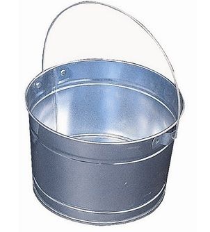 Metal Pail - Durable 5 and 8 Quart Sizes | Free Swinging Metal Handles, Leak Proof Design, Tapered for Easy Storage, Plastic Liner Available