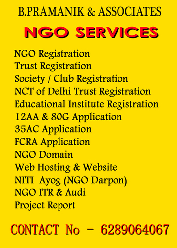 NGO Registration Services By B.PRAMANIK & ASSOCIATES