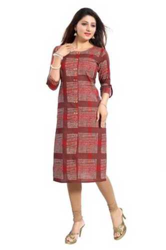 Round Neck Type Ladies Kurtis