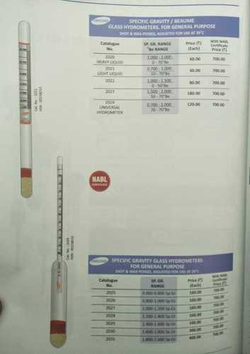 Medical Baume Glass Hydrometer