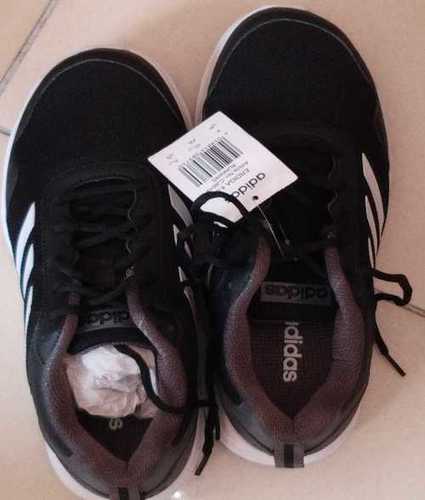 branded black sports shoes