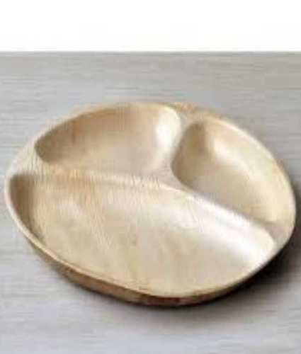 Brown Color Round Shape Food Serving Areca Leaf Plate